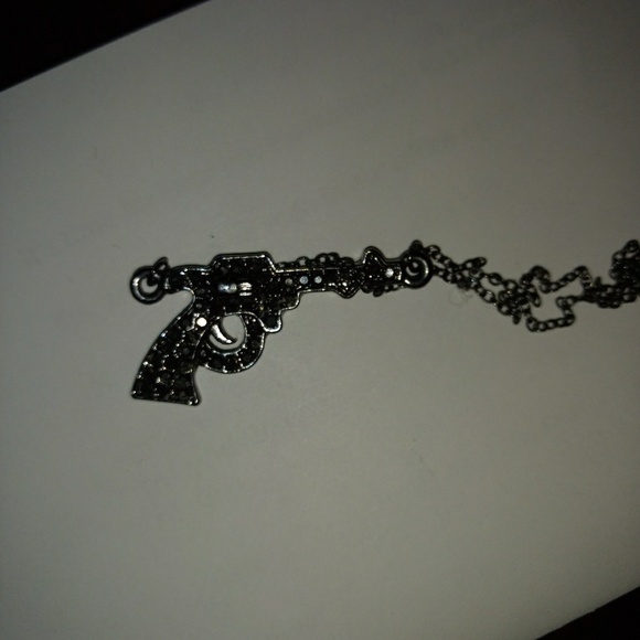 Mixed Metals Pistol Necklace - Picture 1 of 4